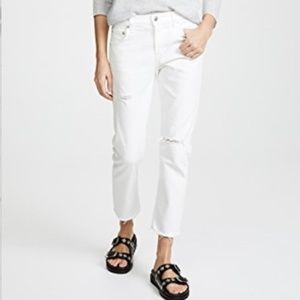 AGOLDE WHITE STRAIGHT JEANS